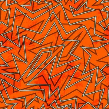 Abstract orange retro seamless pattern Stock Illustration