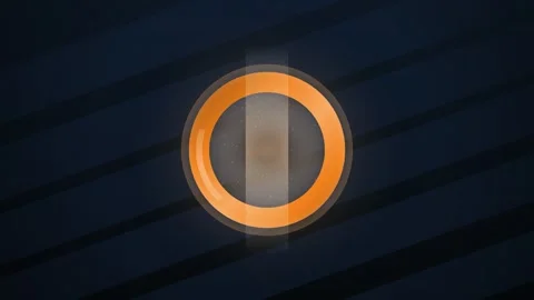 Abstract Orange Ring Animation on Dark Blue Background Stock Footage 327942199
