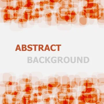 Abstract orange rounded rectangle overlapping background Stock Illustration