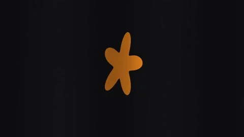 Abstract orange shape floating on dark background Stock Footage 338170352