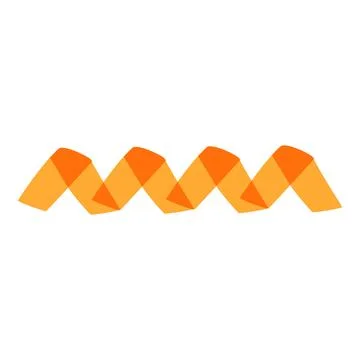 Abstract orange shape forming zig zag line pattern Stockillustratie