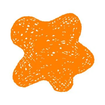 Abstract Orange Shape Isolated On White Background Stockillustratie