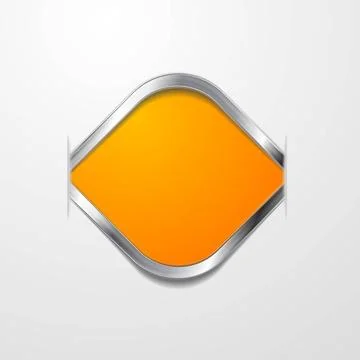 Abstract orange shape with silver frame. Vector background eps 10 Abstract... 写真素材