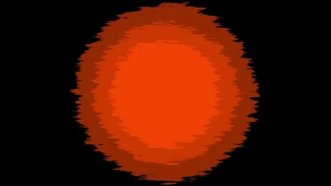 Abstract orange shape transitions in 4K dark background digital animation Vídeo Stock 333571592