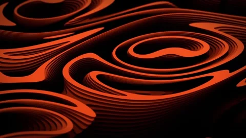 Abstract orange shapes background with layered flowing contours Stock-Footage 341683459