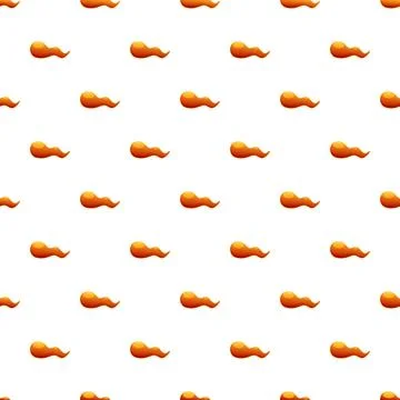 Abstract orange shapes creating seamless modern pattern イラスト素材