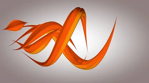 Abstract orange shapes evolving - elegant science and technology composition Video stock 55264646