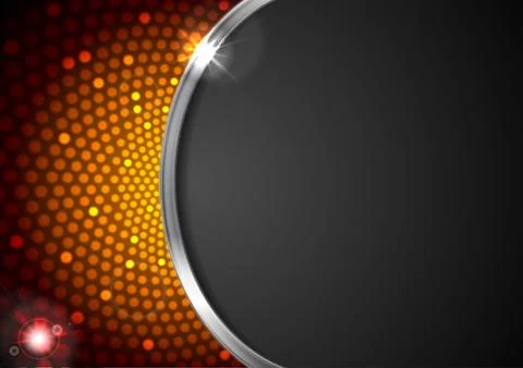 Abstract orange shiny flicker glowing design Ilustración de archivo