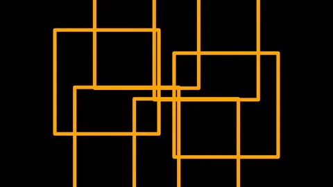 Abstract Orange Square Outlines Overlay Background Stock Footage 331649739