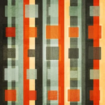 Abstract orange square seamless with grunge effect Illustrazione stock