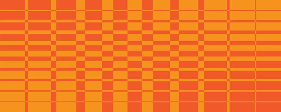 Abstract Orange Squares Pattern, Checkered Texture on Red Background, Creat.. Stock Illustration