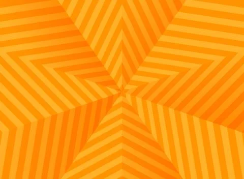 Abstract orange stars, striped background Stock Illustration