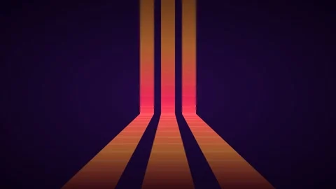 Abstract Orange Striped Perspective Animation Background Loop Stock Footage 331319095