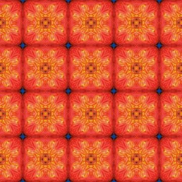 Abstract orange symmetric square texture made seamless Stock Illustration