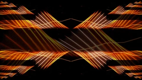 Abstract Orange Symmetrical Geometric Motion Background Stock-Footage 341932817