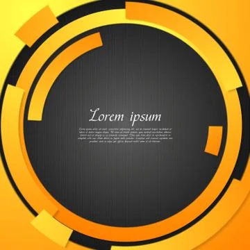 Abstract orange tech elements background Illustrazione stock