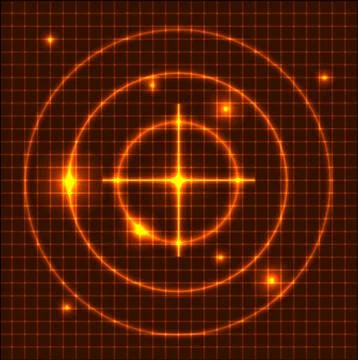 Abstract orange technical background Stock Illustration