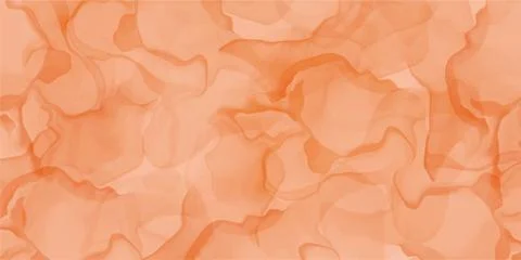 Abstract orange terracotta marble fluid painted background. Alcohol ink or Stock Illustration
