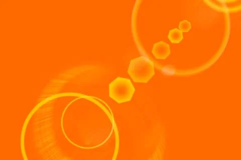 An abstract orange texture with bokeh effect lights in the shape of polygons  Stock Illustration