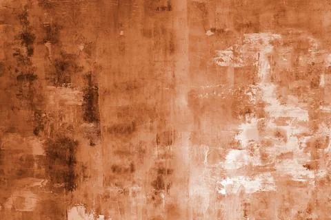 Abstract orange textured background with rough brush strokes and artistic g.. Stock Photos