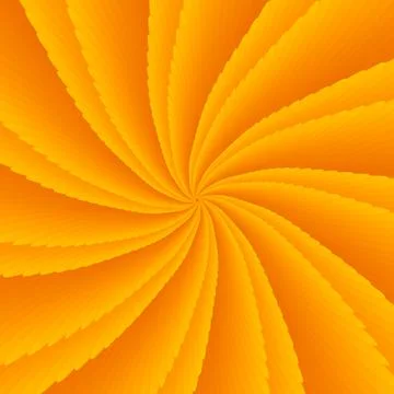 Abstract orange twisted optical illusion, creative vector spiral background Stock Illustration