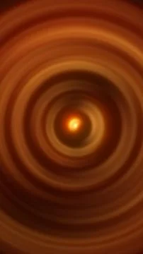 Abstract orange vortex with glowing concentric rings, bright central core, .. Stock Illustration