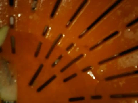 Abstract orange wallpaper with different elements in blurry effect with light Foto stock
