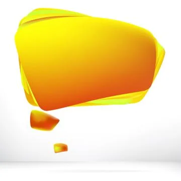 Abstract orange warm speech bubble. + EPS8 Stock Illustration