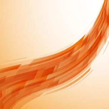 Abstract orange wave technology background Stock Illustration