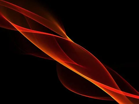 Abstract Orange Waves Background 스톡 일러스트