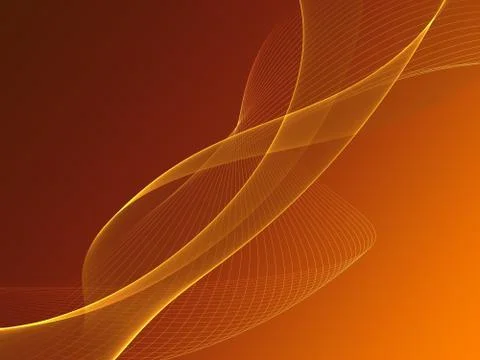Abstract Orange Waves Background Stock Illustration