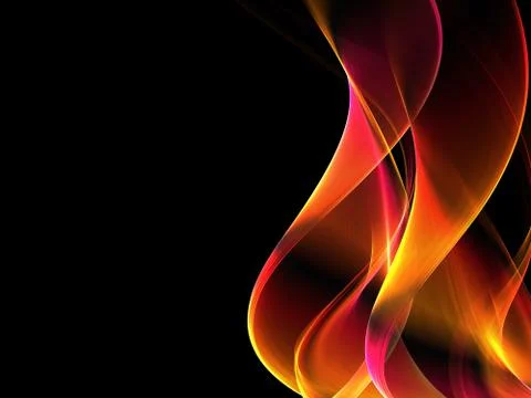 Abstract Orange Waves Background 스톡 일러스트