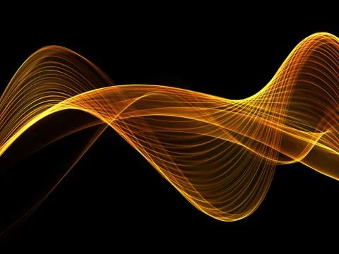 Abstract Orange waves background. Template design Stock Illustration