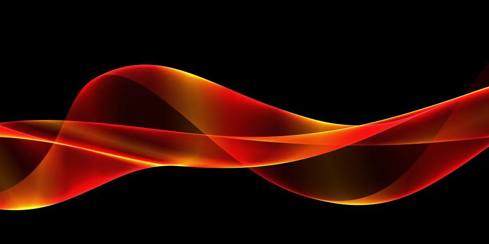 Abstract orange waves background. Template design Stock Illustration