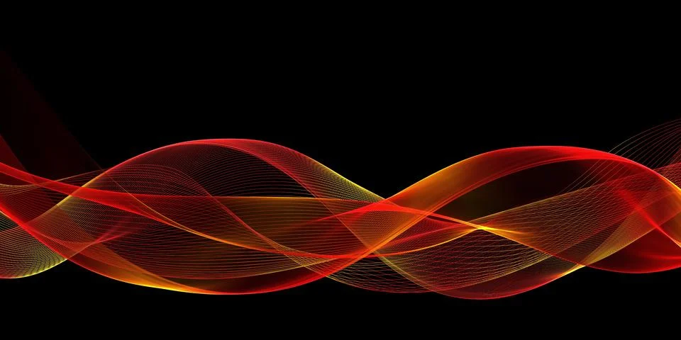 Abstract orange waves background. Template design Stock Illustration