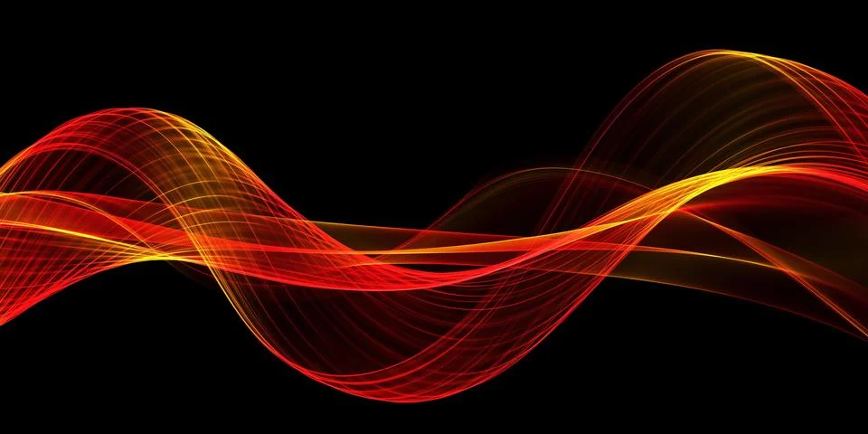 Abstract orange waves background. Template design Stock Illustration