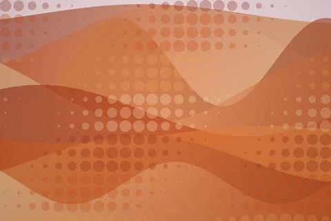 Abstract orange waves with dotted pattern in a smooth design Stock Photos