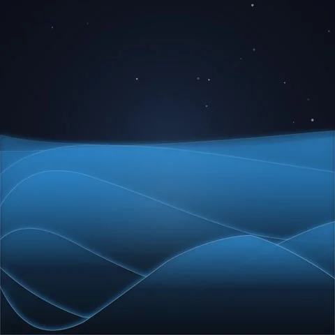 Abstract Orange Waves Flowing Under Starry Night Sky Stock Footage 348229991