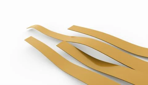 Abstract orange waves rendered on white Illustrazione stock