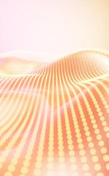 Abstract orange waves, smooth curves, gradient background. Minimalist desig.. Stock Illustration