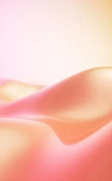 Abstract orange waves, smooth curves, gradient background. Minimalist desig.. Stock Illustration