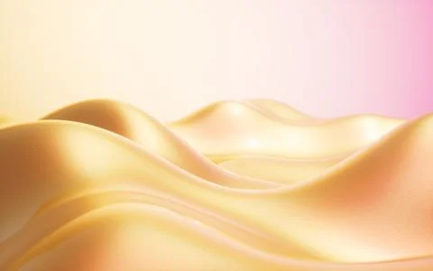 Abstract orange waves, smooth curves, gradient background. Minimalist desig.. Stock Illustration