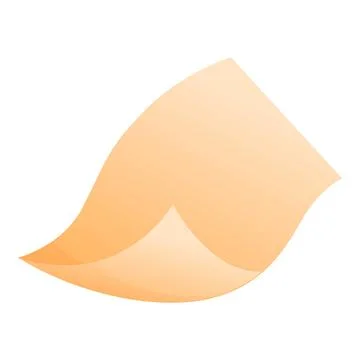 Abstract orange waving shape with gradient effect on white background Stock Illustration