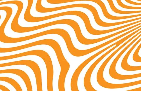 Abstract Orange Wavy Lines Background Pattern イラスト素材