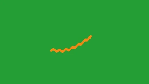 Abstract Orange Wavy Lines Moving Across Green Background With Black Video stock 340940630