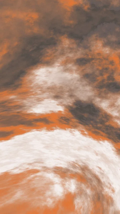 Abstract Orange White Clouds Sky Motion Background Loop Video stock 343583096