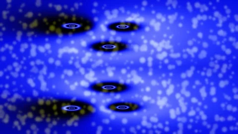 Abstract Orange Yellow Bokeh Lights and Glowing Circles Motion Background Stock Footage 331992331
