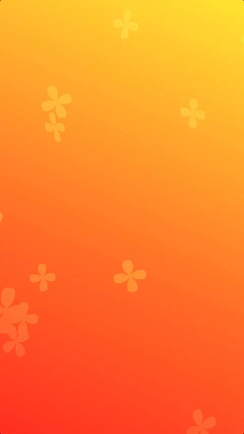 Abstract Orange Yellow Gradient Background Ascending Flower Shapes Vertical.. Video stock 310662225