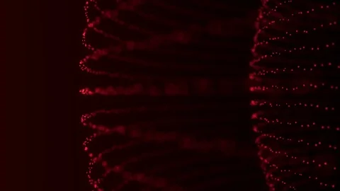 Abstract orb bokeh moving particles red loop Video stock 78519951