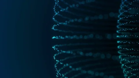 Abstract orb bokeh moving particles blue loop Stock Footage 78519999